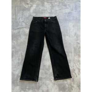 Vintage Faded Glory Black Straight Leg Jeans Size 14